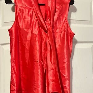 Elegant Red Sleeveless Top
